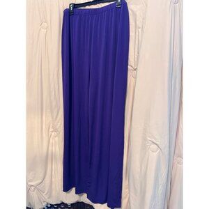NEW Gorgeous Bob Mackie Purple Slacks Wide Leg XL